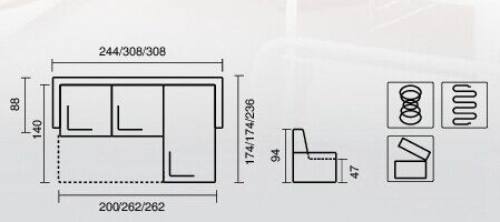 Диван кутовий Чикаго A 21 нерозкладний (ТМ Віка)