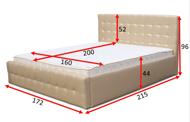 Кровать Кармен с подъемным матрасом (ТМ Вика)