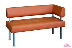 офисный диван Квадро 2.2 угол (ТМ Style Group), 1 категория, Нераскладной, ППУ, Металл, 3-х местный (150-190см), Ширина 150-200см, мягкие