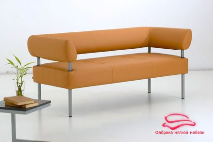 офисный диван Квадро 2.3 (ТМ Style Group), 1 категория, Нераскладной, ППУ, Металл, 3-х местный (150-190см), Ширина 150-200см, мягкие
