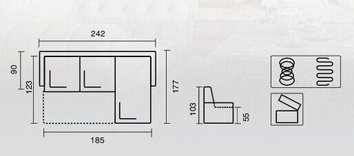 Диван кутовий Бруклін B 21 нерозкладний (ТМ Віка)