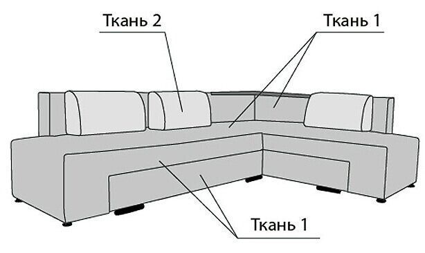 угловой диван Бридж (ТМ Софино)